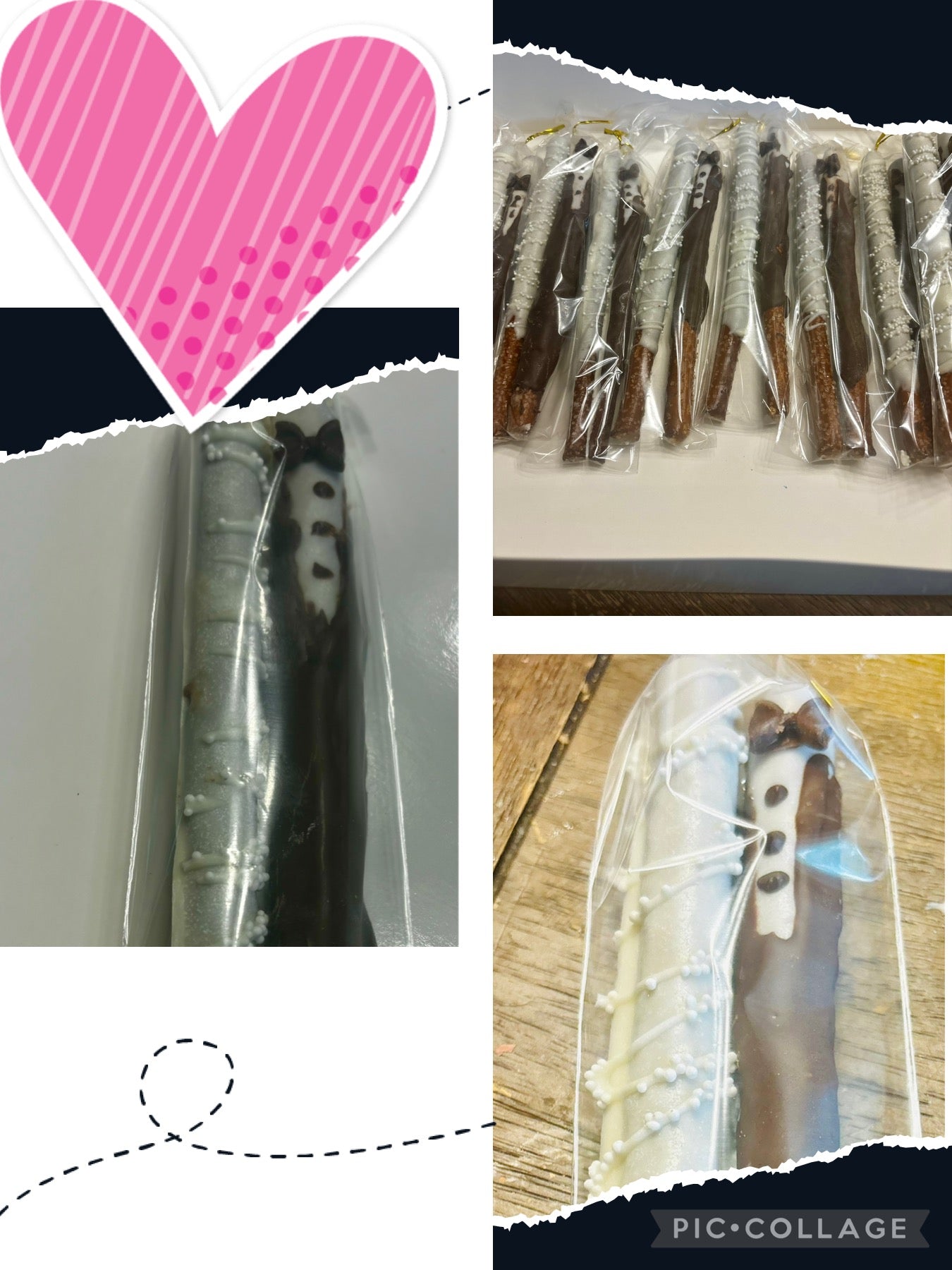 Dipped pretzel rods